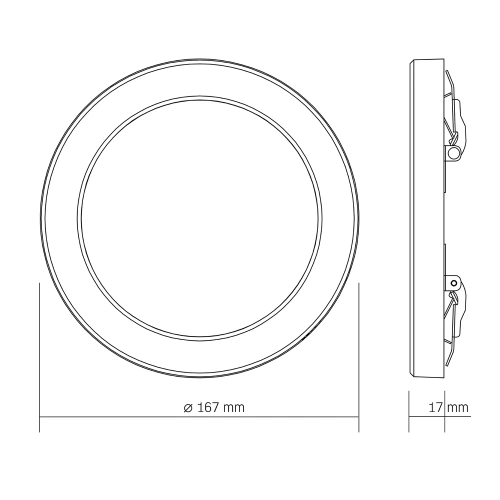 Lampa sufitowa LED VIDEX 12W 1170Lm 3000K-4000K-6500K IP20 Biała