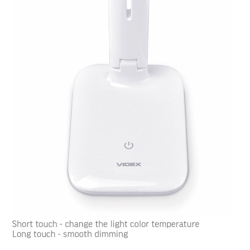 Lampka Biurkowa Videx LED 5W 490lm 5500K Zimna Biała Ściemnialna OSLO