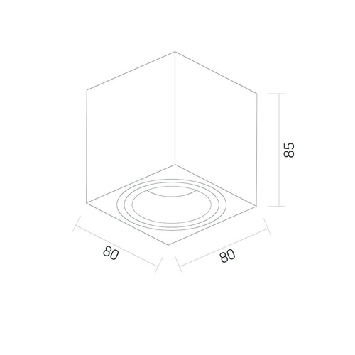 Reflektor sufitowy VIDEX GU10 biały