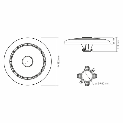 Lampa uliczna ogrodowa okrągła VIDEX LED IP65 120W 16800Lm 220V