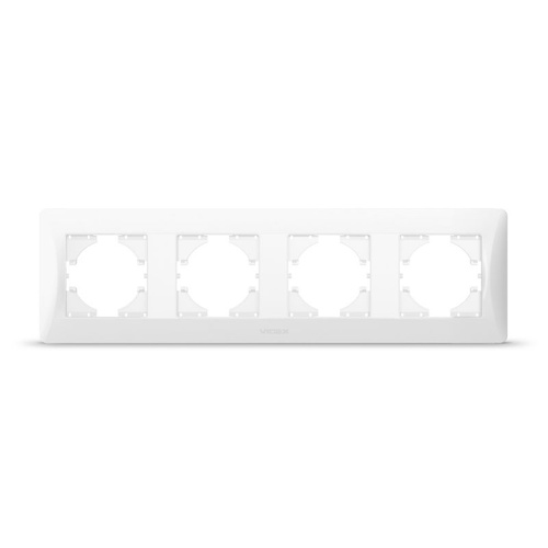 Ramka 4-krotna pozioma biała BINERA VIDEX