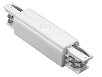 Łącznik Zasilający do Szyn Biały System 3 Fazowy biały "prosty"