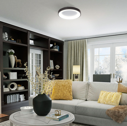 Plafon Lampa sufitowa Videx LED 72W 4700lm CCT RGB 120° Natynkowa Czarna