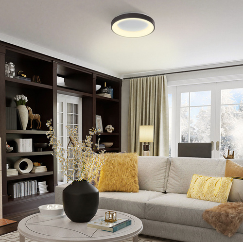 Plafon Lampa sufitowa Videx LED 72W 4700lm CCT RGB 120° Natynkowa Czarna