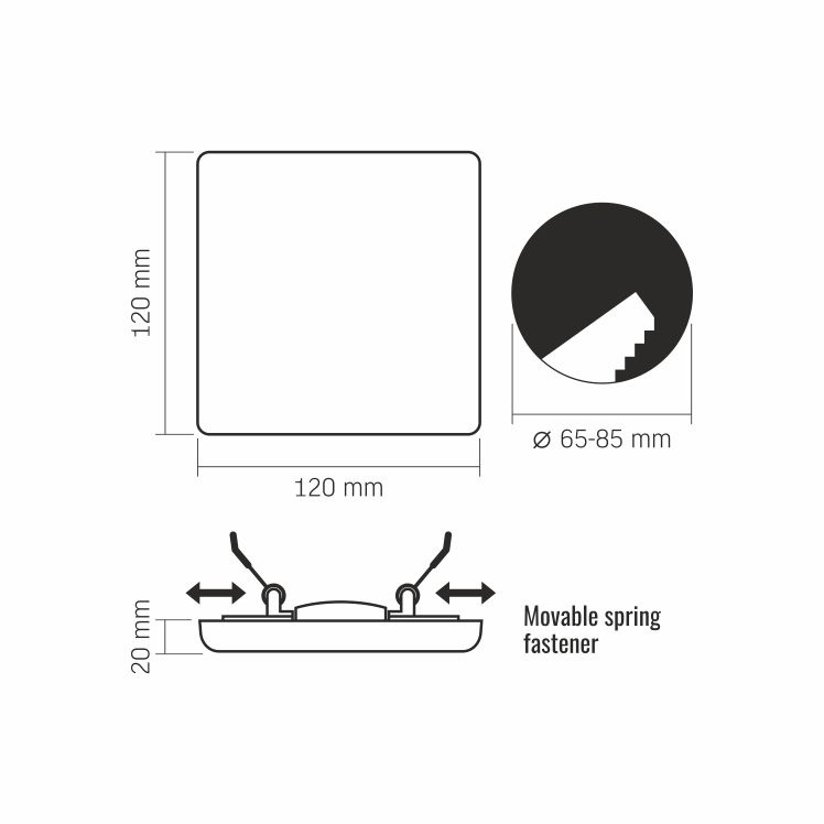 Oprawa oświetleniowa LED bezramkowa VIDEX-DOWNLIGHT-LED-DLFS-15W-NW