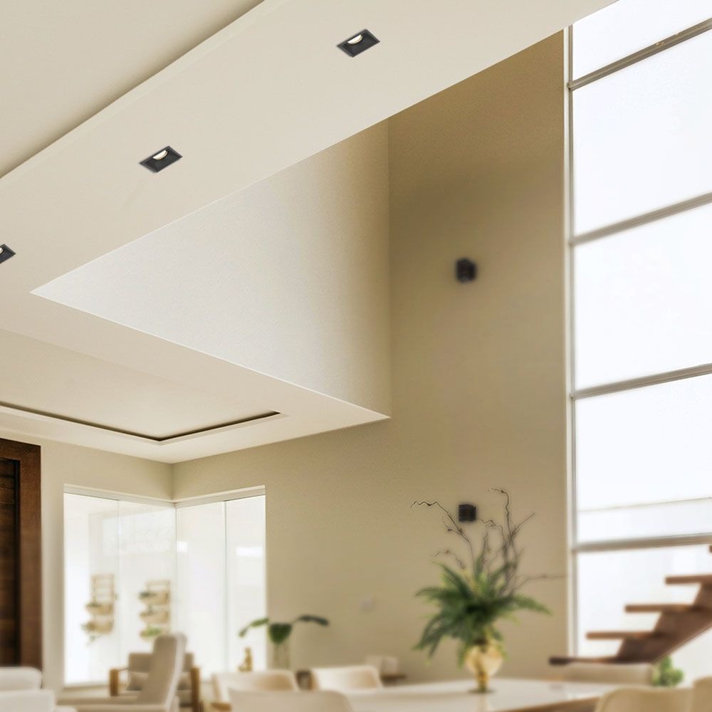 Oprawa wpuszczana sufitowa czarna GU10