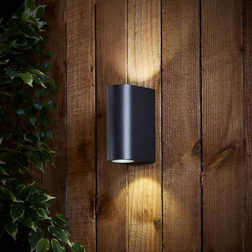 Podwójna lampa elewacyjna LED 6W czarna