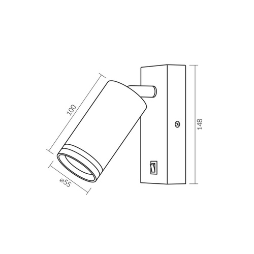 Kinkiet punktowy VIDEX GU10 czarny