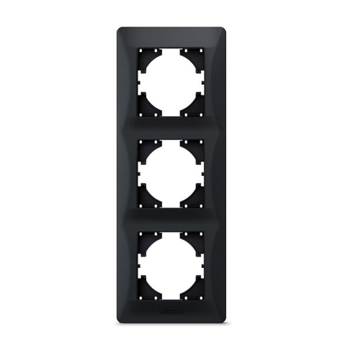 Ramka 3-krotna pionowa czarna grafitowa BINERA