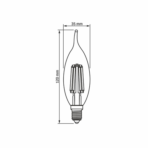 Żarówka LED filament E14 6W 4000K