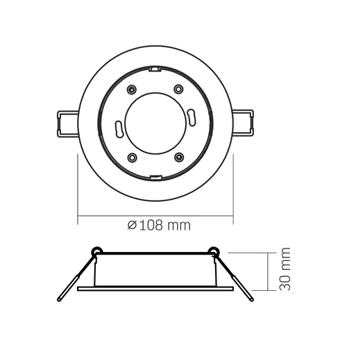 Oprawa wpuszczana VIDEX do lampy GX53 czarna
