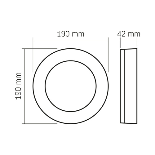 Lampa LED natynkowa Lena 15W czarna 5000K IP65