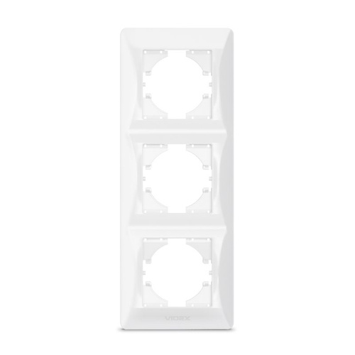Ramka 3-krotna pionowa biała VIDEX BINERA