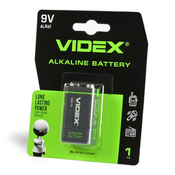 Bateria alkaliczna VIDEX 6LR61/9V 1 szt. BLISTER