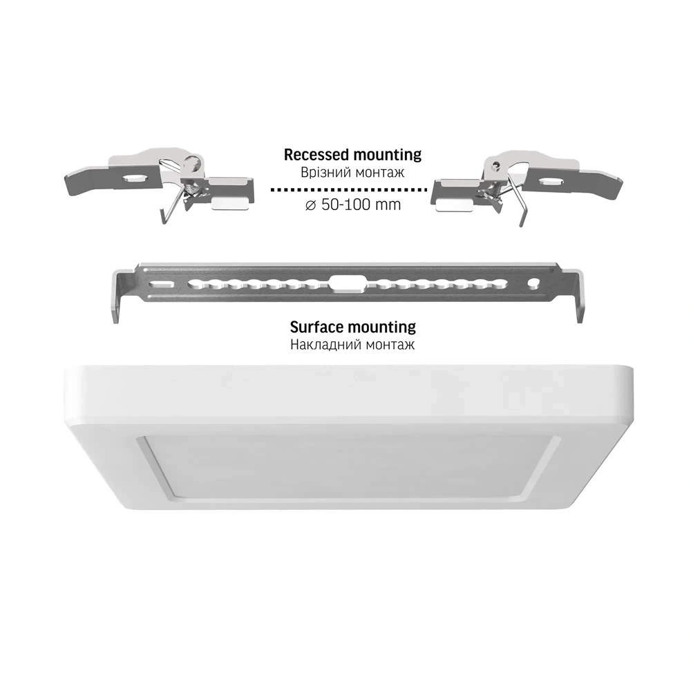 Lampa sufitowa LED VIDEX 12W 1170Lm 3000K-4000K-6500K IP20 Biała