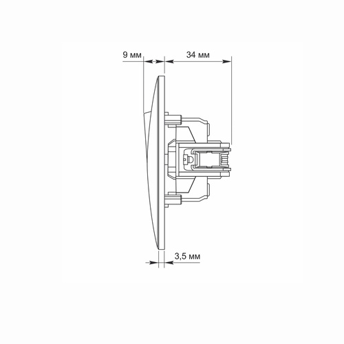 Przełącznik 3-krotny czarny grafit BINERA