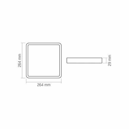 Panel Videx LED Oprawa Natynkowa Plafon 24W 2500lm 4000K Neutralna Biała