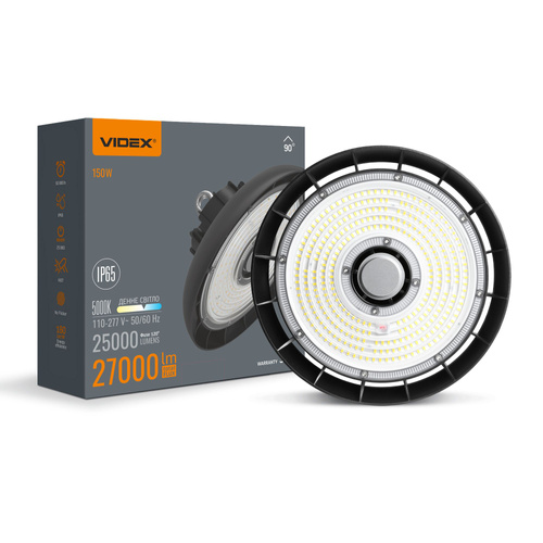Oświetlenie przemysłowe VIDEX LED High Bay 150W mocna 27000lm AC 110-277V