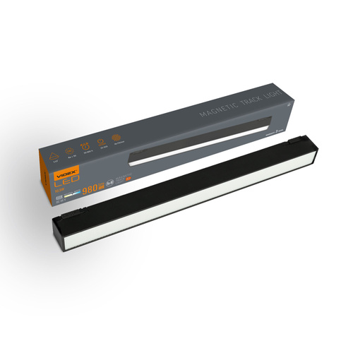 Oświetlenie LED do wąskiego systemu oświetlenia szynowego VIDEX VL-TRMS-LD430B, czarne