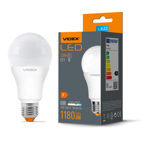 Żarówka LED VIDEX E27 A60 12W biała zimna