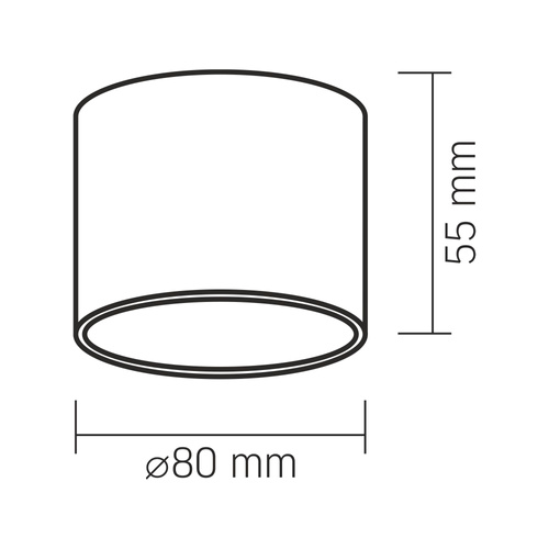 Lampa Sufitowa Oprawa Natynkowa Videx 1x GX53 SPOT Punktowa Biała