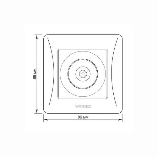 Gniazdo Pojedyncze Antenowe Videx Binera Telewizyjne Natynkowe Białe
