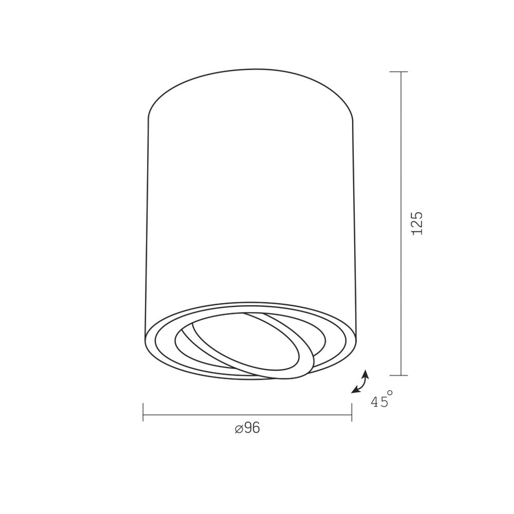 Oprawa sufitowa punktowa biała GU10 30W