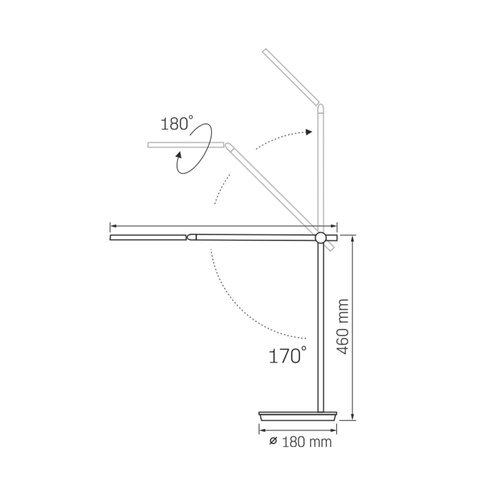 Lampka biurkowa LED 20W VIDEX TF15R czerwona 4100K