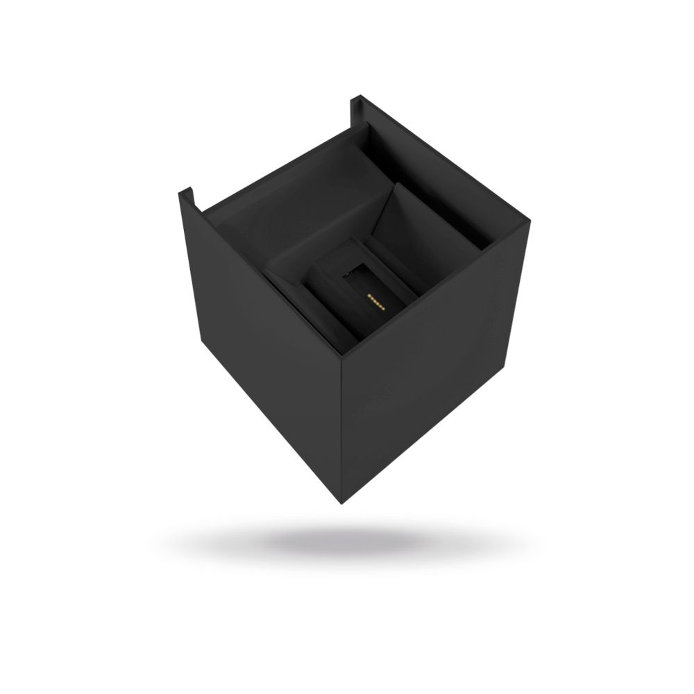 Podwójny kinkiet elewacyjny LED 6W czarny