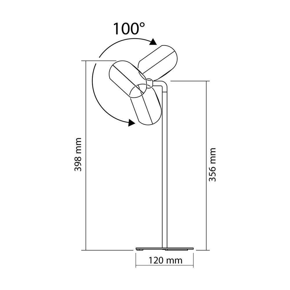 Lampa Biurkowa Videx LED Nocna 3W 300lm 5500K Zimna Biała Ściemnialna