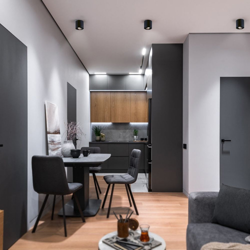 Lampa sufitowa spot z gwintem GU10 czarna