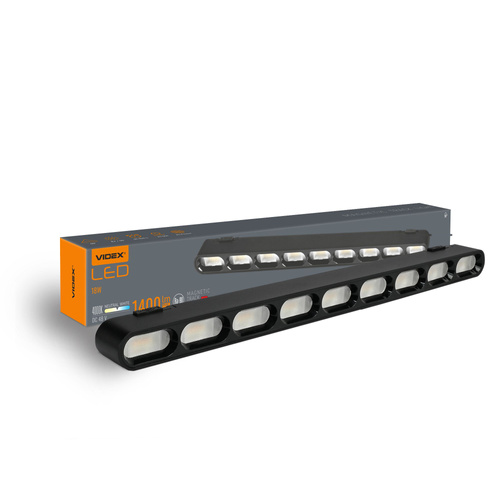 Oświetlenie LED do wąskiego systemu oświetlenia szynowego VIDEX VL-TRMS-LD19B, czarne