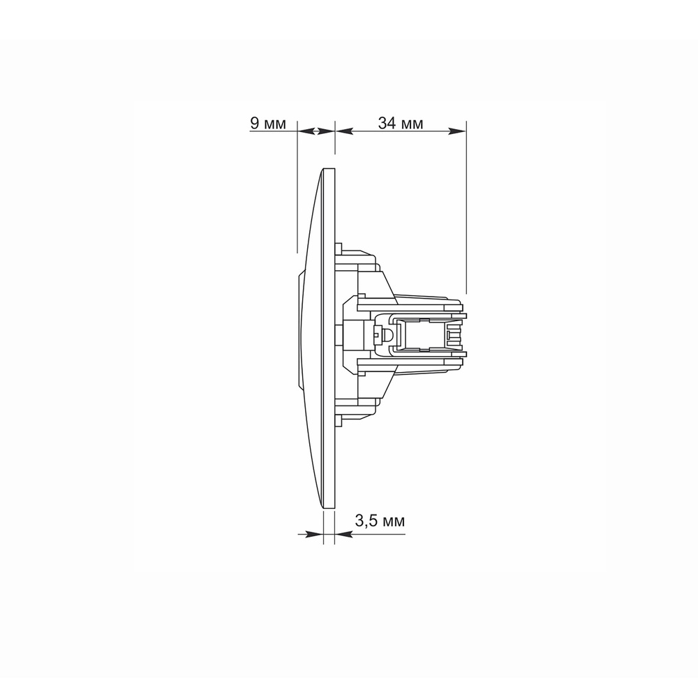 Gniazdo Pojedyncze Antenowe Videx Binera Telewizyjne Natynkowe Czarne