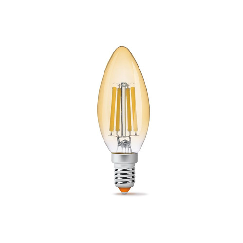 Żarówka LED E14 C35 6W ciepła biała amber
