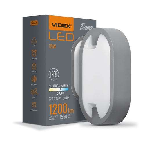 Lampa LED natynkowa zewnętrzna 15W, 5000K, IP65