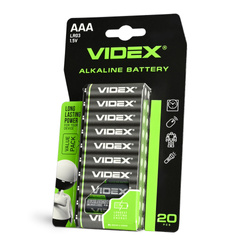 Bateria alkaliczna Videx AAA 1200 mAh 20 szt w blisterze