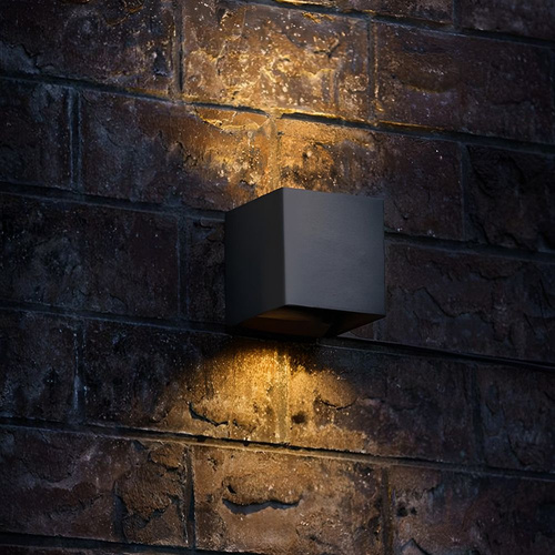 Podwójny kinkiet elewacyjny LED 6W czarny