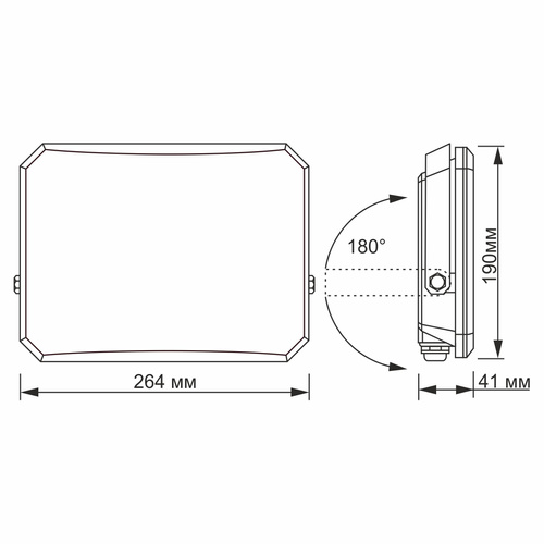 Naświetlacz Videx LED 100W 9500lm neutralna biel 5000K stop aluminium IP65