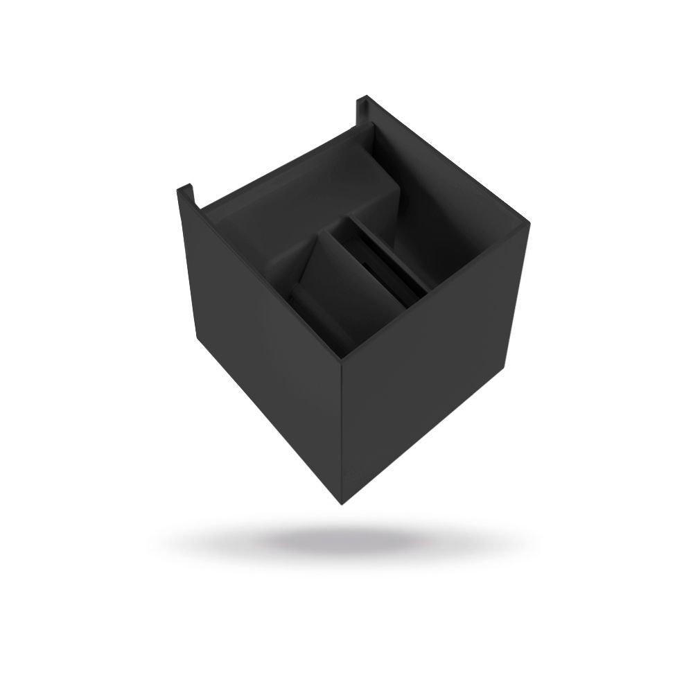 Podwójny kinkiet elewacyjny LED 6W czarny