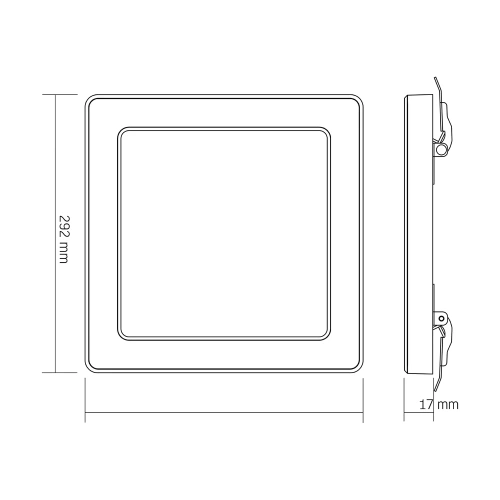 Lampa sufitowa LED VIDEX 24W 2500Lm 3000K-4000K-6500K IP20 Biała