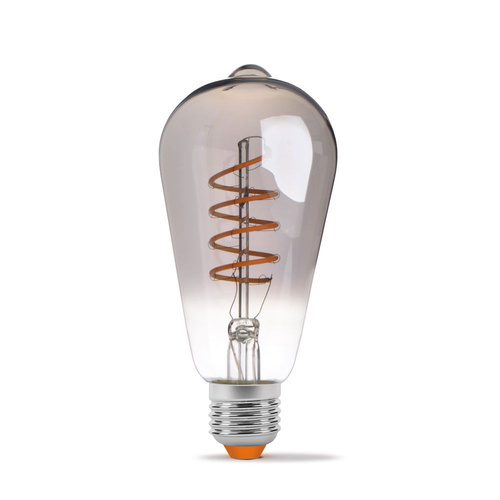 Żarówka LED E27 ST64 4W Spiralna Ciepła Grafit