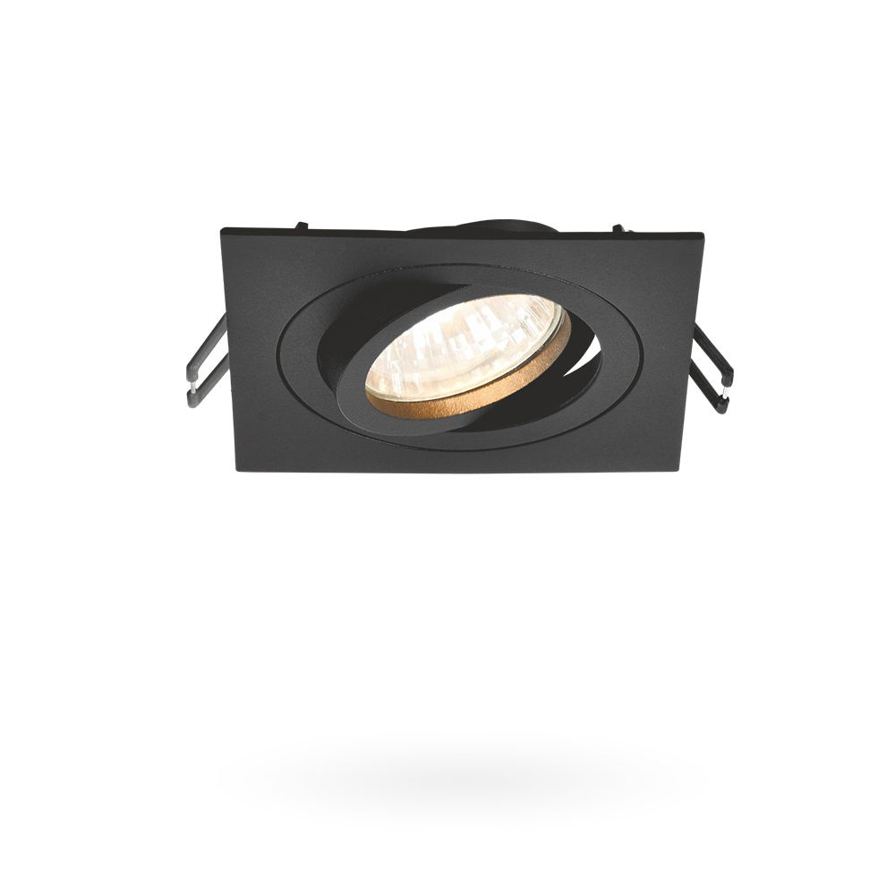 Oprawa wpuszczana sufitowa czarna GU10 30W