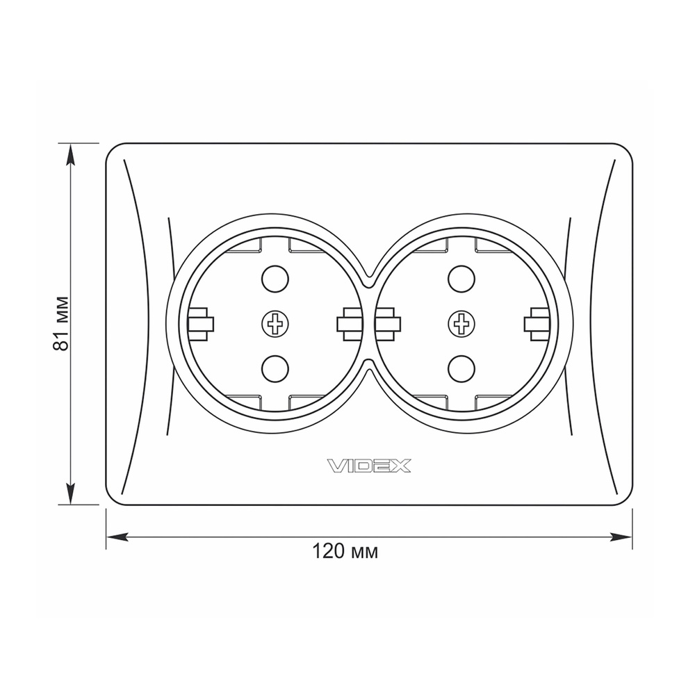 Gniazdko Podwójne Kontakt Videx Binera 16A Natynkowy Biały