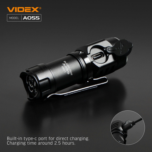 Latarka Videx 10W 600lm IP68 zimna biel 5700k kompaktowa 4 tryby zasięg115m
