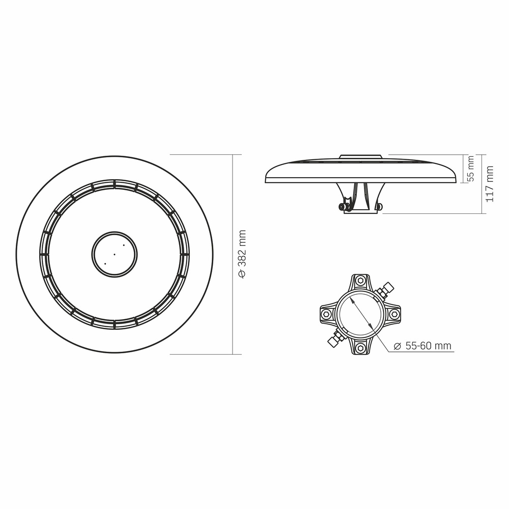 Lampa parkowa LED VIDEX 120W IP65 ciepła biel