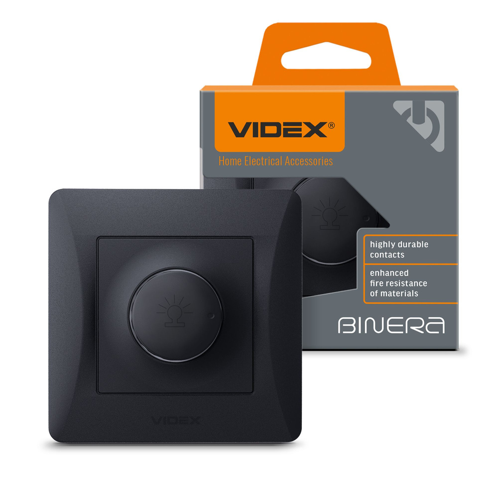 Ściemniacz 600W czarny grafit VIDEX BINERA