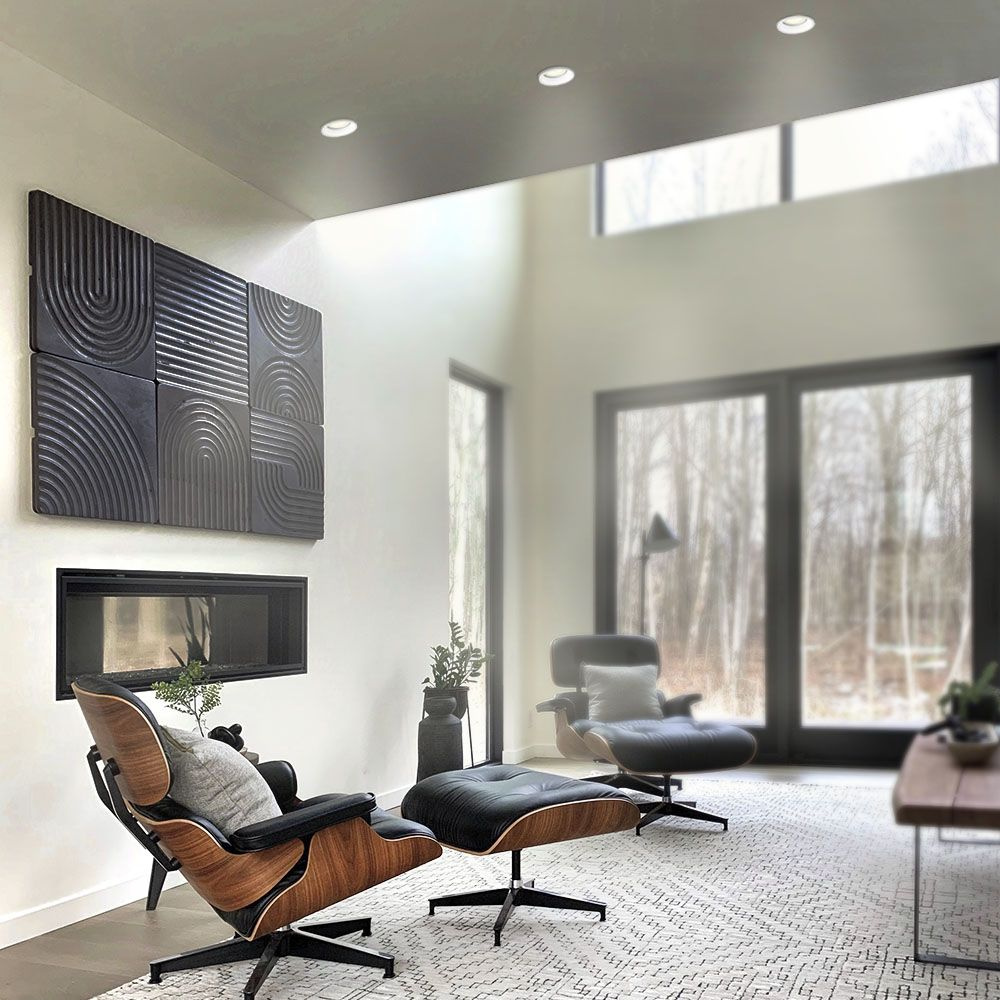 Oprawa wpuszczana sufitowa z reflektorem GU10 biała