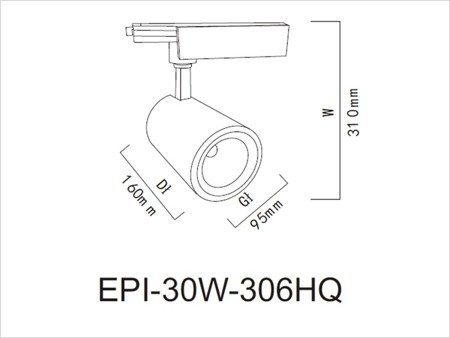 Reflektor szynowy LED 306W  30W  EPISTAR COB EPI-30W-306HQ