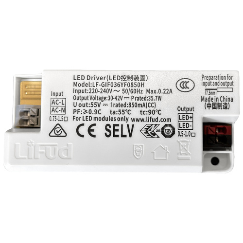 Zasilacz Lifud 35.7W LED DRIVER 30-42V 850mA